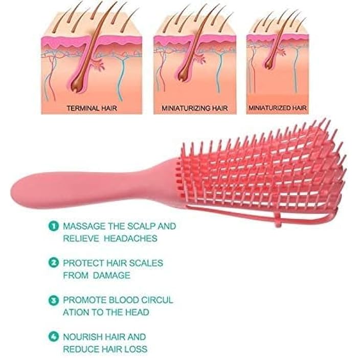 Anti-Static Detangling Hair Brush for Women and Men (Multicolor) - Image 2